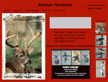 Tablet Screenshot of niehaustaxidermy.com